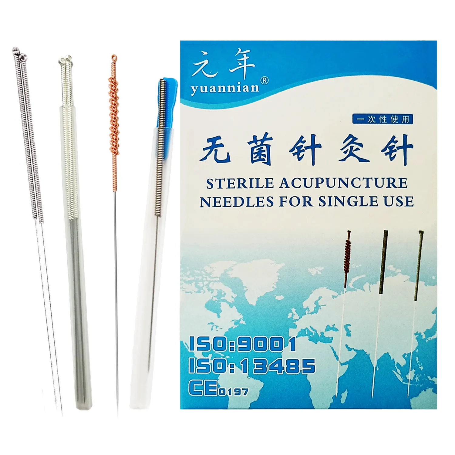 Aguja de acupuntura estéril desechable, agujas de acupuntura con tubo, precio de fábrica, China, venta al por mayor
