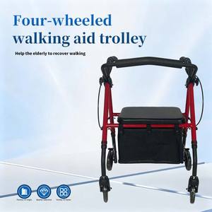 גלילה קליל בעל 4 גלגלים קל חיצוני מתאים לפעילויות שונות של רולטור רב תכליתי קשישים - Product Image 4