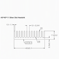 Radiator Heatsink Aluminium untuk Chip Router CPU Cooling Block Profil Aluminium Ukuran Lengkap