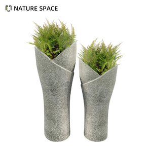 Grands pots à fleurs d'extérieur de style européen, <span class=keywords><strong>design</strong></span> classique, pots à plantes décoratifs en fibre de verre pour les centres commerciaux - Product Image 2