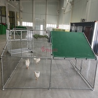 Grand poulailler en acier galvanisé soudé pour l'extérieur, cage à volailles pour animaux