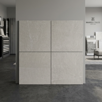 Carreaux de porcelaine extérieurs élégants en grès beige gris, épaisseur 20 mm, dalles de pavage robustes pour véranda, 600x600 mm