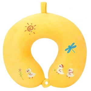 Cuscino da viaggio per bambini con cuscino in forma di coniglio con <span class=keywords><strong>animali</strong></span> rosa a forma di U adatto per aeroplani auto treni - Product Image 5