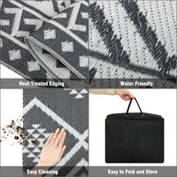 Reversable Camping Rv Polypropylene Outdoor Carpet Roll Woven Plastic Mat Waterproof Patio Rugs