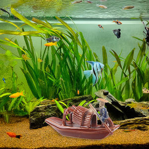 Decoración de pecera, pequeño y bonito barco Retro, decoración de Acuario, accesorio de cerámica <span class=keywords><strong>para</strong></span> pecera, juguete de pez seguro <span class=keywords><strong>para</strong></span> <span class=keywords><strong>Betta</strong></span> Cichlid - Product Image 5