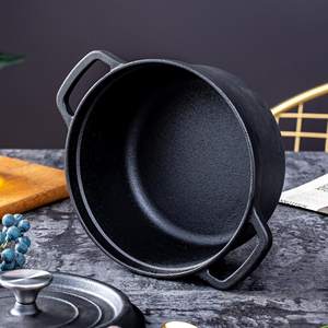 주방 조리기구 사전 양념 주철 캠핑 네덜란드 오븐 수프 요리 스튜 냄비 캐서롤 붙지 않는 주철 네덜란드 오븐 - Product Image 5