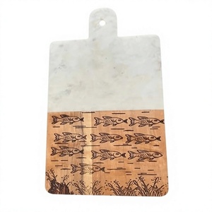 Tabla de Cortar de Mármol Natural con Acabado Pulido Liso, Apta para Lavavajillas, Ecológica, Elegante, para Servir y Cortar Alimentos en la Cocina - Product Image 1