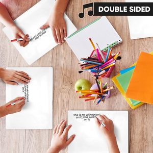 Dry Erase Paper Music Staff Double-Sided Whiteboard <strong>Lapboard</strong> with Musical Notes for Kids and Students - Product Image 5