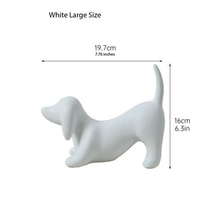 Figurine de chien en céramique noire et blanche minimaliste moderne - décoration créative pour le salon, l'entrée, le bureau. Article cadeau idéal. - Product Image 6