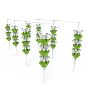 Mobile grow rack soilless cultivation hydroponic box towers stackable planter