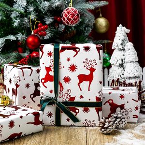 Christmas <b>Wrapping</b> <b>Paper</b> Red Reindeer Design 46.8 Square Feet Roll Gift Craft Recyclable - Product Image 6