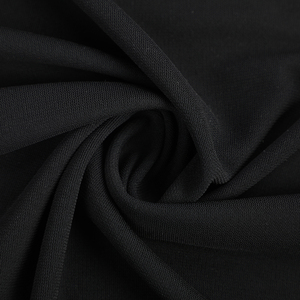 Chất lượng cao 100% <span class=keywords><strong>Polyester</strong></span> dệt kim màu đen vải Crepe - Product Image 2