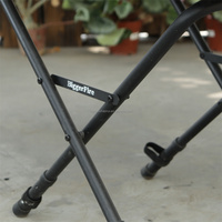 Table de pique-nique pliable pour le camping, table pliante en métal portable, table utilitaire pour l'intérieur et l'extérieur, mobilier d'extérieur noir