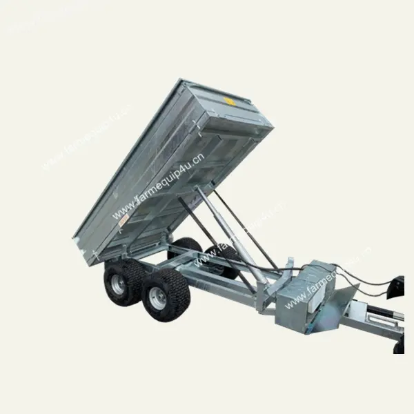 Farm Transport Machinery 2Ton trailer with electric hydraulic power unit; 2ton twin axle multilift trailer with motor tipper