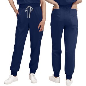 FOXA Women's Scrub Pants Mid Rise Drawstring <b>Cargo</b> Jogger Pants With 6 Pockets Soft Breathable Knitted Fabric Casual Wear - Product Image 2