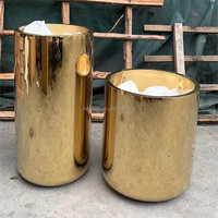 Vases et pots à fleurs en acier inoxydable de luxe pour la maison - Design moderne pour la décoration intérieure et extérieure