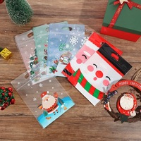 Sac cadeau de Noël personnalisé en PLA, de qualité alimentaire, anti-humidité, avec fermeture éclair et poignée, motif dessin animé