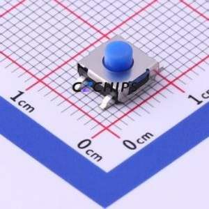 UK-B02130-G4.3-180 Tactile Switch SMD-4P,6.2x6.2mm Switch Single Pole Single Throw Round Button 1.8N Vertical Mount - Product Image 1