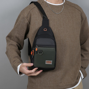 Men's Chest <b>Bag</b> Large Capacity Nylon Shoulder <b>Bag</b> For Commuting And Business Gray Black Green Blue - Product Image 3