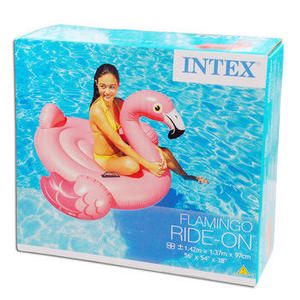 <span class=keywords><strong>INTEX</strong></span> 57558 Flamingo, flotteur gonflable pour piscine, PVC rose, jouet aquatique avec poignées pour adultes, natation, plage - Product Image 5