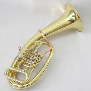 उच्च गुणवत्ता पीतल बैंड संगीत साधन अच्छी कीमत baritone सींग सोने lacquered baritone