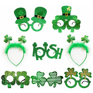 Wholesale St. Patrick's Day <strong>Glasses</strong> Frame Headbands Irish <strong>Shamrock</strong> Costume Accessories For Patty's Day <strong>Party</strong> Supplies - Product Image 1