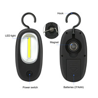 Lampe de travail portable pour inspection automobile, alimentée par batterie, lampe de travail LED COB 3W avec base magnétique