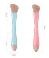 Luxe doux Multi Tasker tête plate pinceau de maquillage ensemble outil cosmétiques professionnel unique luxe avec étui Portable pinceau de maquillage