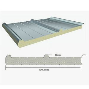 100mm d'épaisseur en acier galvanisé toit <span class=keywords><strong>mur</strong></span> panneau sandwich entrepôt isolation portes fenêtres profils panneau sandwich en Pu - Product Image 3