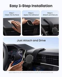 ที่ยึดโทรศัพท์ในรถยนต์ Anker Nano พร้อมฐานยึดแบบถอดได้ปรับหมุนได้ 360 องศา และวงแหวนแม่เหล็กสำหรับที่ยึดโทรศัพท์ในรถยนต์แบบ 360 องศา - Product Image 5