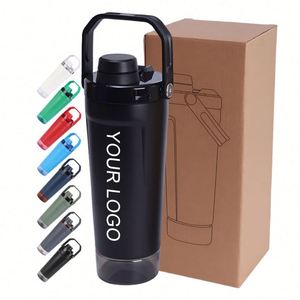 Custom logo 20oz Leakproof Insulated Stainless Steel <b>Shaker</b> Cup BPA-Free Double Wall Powder Coated Protein Shakes <b>Bottle</b> - Product Image 1