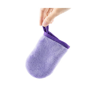 Guanto da bagno di vendita caldo guanto struccante morbido e delicato sulla pelle guanti per doccia guanti per massaggio facciale del corpo guanto per il viso in microfibra - Product Image 2