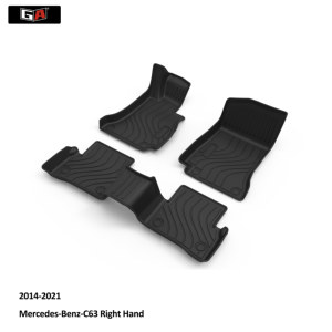 Alfombrillas de Lujo para Auto, para Todo Clima, de Una Sola Capa, para Mercedes <span class=keywords><strong>Benz</strong></span> C63 2014-2021, Antideslizantes, Juego Completo - Product Image 2