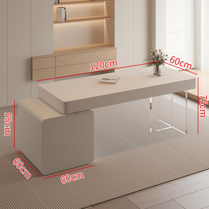 <span class=keywords><strong>Mesa</strong></span> de <span class=keywords><strong>ordenador</strong></span> de escritorio de piedra sinterizada de diseño moderno con cajón para Boss Home Writing Beauty <span class=keywords><strong>Salon</strong></span> Office Building - Product Image 6