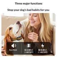 Neues Ferngesteuertes Hundetrainingshalsband mit Schock und Vibration, Anti-Bell-Funktion, Wasserdicht, Wiederaufladbar, IP67, 7-15 Tage Akkulaufzeit, Intelligenter Haustiertrainer