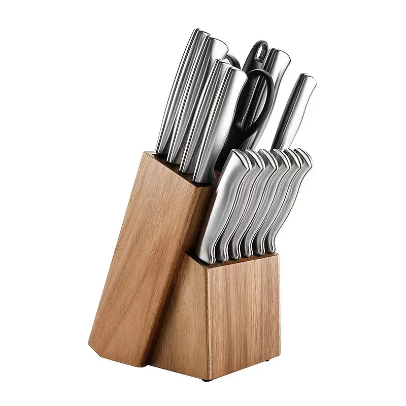 New arrival best seller Knife set 15 piece chef knife set kitchen with block stainless steel knife set dishwasher safe best gift