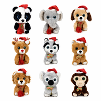 Peluche d'éléphant de Noël en polyester doux, cadeau pour bébé, anti-stress