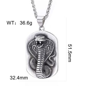 Vintage Stainless Steel Snake Pendant Necklace Trendy Fashion Jewelry for Women and Men for Weddings Parties and Gifts - Product Image 6