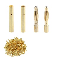 Connecteur banane balle doré personnalisable 2.0mm 3.0mm 3.5mm 4.0mm 5.5mm 6.0mm 8.0MM pour fiches de batterie ESC Lipo RC