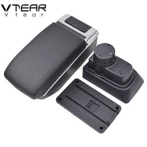 Vtear para Opel <span class=keywords><strong>Corsa</strong></span> reposabrazos interfaz USB caja de almacenamiento hilo rojo coche del cuero de la PU-estilo brazo resto interior accesorios 11-13 - Product Image 6