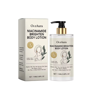Etiqueta privada 114ml Nicotinamida Crema para aclarar la piel Cuidado corporal Extracto asiático Hidratante Blanqueamiento Leche Té verde OEM - Product Image 6