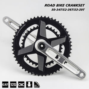 Biela Universal <span class=keywords><strong>para</strong></span> Bicicleta Plegable de Carretera, <span class=keywords><strong>Hueca</strong></span> e Integrada <span class=keywords><strong>para</strong></span> Montaje Directo, 52-36T, Núcleo de Transmisión de Alta Rigidez - Product Image 2