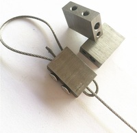 Pince réglable en laiton acier cuivre PVC câble métallique crochet en acier nickelé images suspendues éclairage poinçon traitement inclus