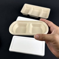 Tempat Saus Multi-Kompartemen - Baki Saus 2/3 Grid untuk Hot Pot, BBQ, Saus Celup