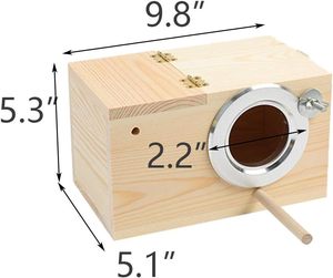Rắn Gỗ Bird Nest Tùy Chỉnh Sử Dụng Vườn Vẹt Môi TRƯỜNG SỐNG Kích Thước Và Vật Liệu - Product Image 6