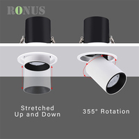 Spot encastré à double tête 24W * 2 Cylindres pour plafond COB Anti-éblouissement LED Downlight