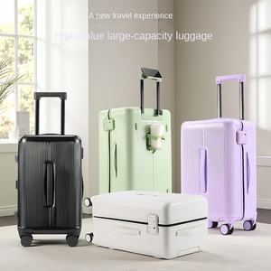 <span class=keywords><strong>Valise</strong></span> moderne à roulettes de 20 pouces, grande capacité, haute qualité, avec porte-gobelet, en matériau PC, cadre en aluminium - Product Image 2