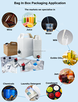 Sac BIB aseptique personnalisé de qualité alimentaire avec valve, 5L 10L 20L, distributeur de liquides pour lait, yaourt, œufs, sirop, pochette transparente autoportante