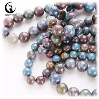 Perles de rubis saphir Zhe Ying 6/8/10mm d'Inde (le rubis peut être testé avec de la lumière UV)