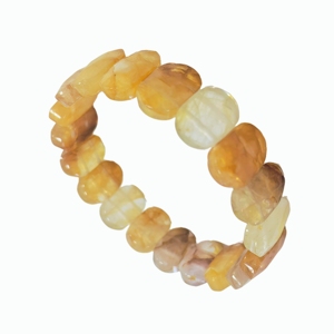 กำไลข้อมือควอตซ์สีเหลืองธรรมชาติ กำไลคริสตัลบำบัดสำหรับบรรเทาความวิตกกังวล สงบอารมณ์ และปลอบประโลมจิตใจ - Product Image 5